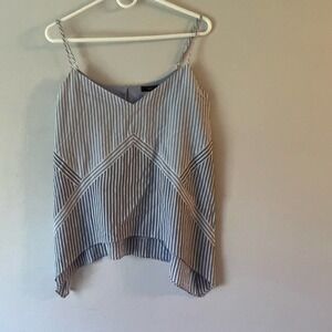 BCBG maxazria Blue striped tank top S